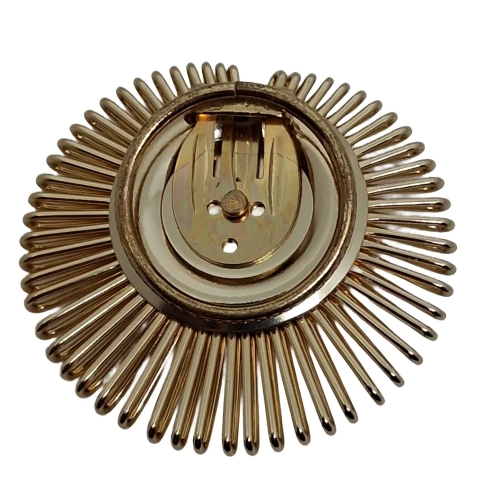 ​Vintage Western Germany Gold Sunburst Scarf Clip • Signed MCM Starburst